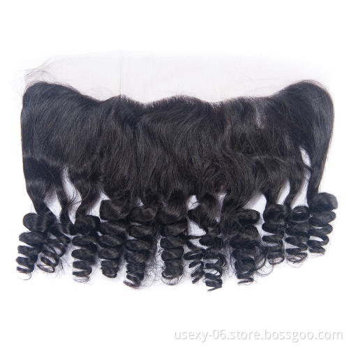 Indian Wholesale Top Quality Original Real Human Hair 13x4 Swiss Lace Front Closure
